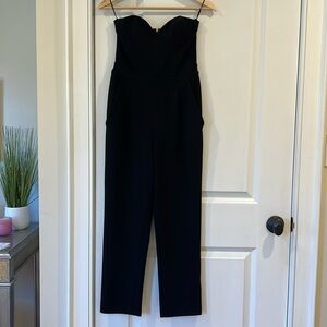 Strapless black jumpsuit, size 2